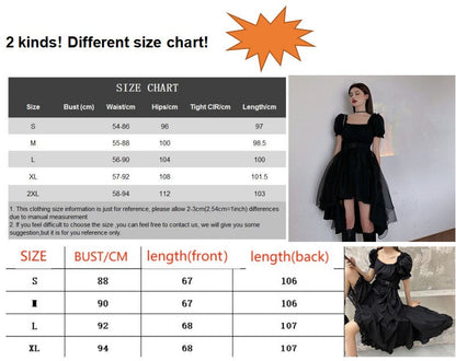 liwuka Harajuku Y2k Cyber Alt Dress E Girl Ruffle Hepburn Kawaii Ropa Fairycore Irregular Black Gothic Dresses Emo Mini Lolita Vestidos