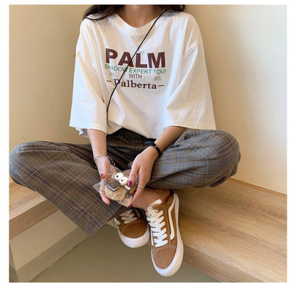 liwuka Women Summer Casual T-shirts New  Fashion Korean Style Streetwear Harajuku T shirt Female Loose Cotton Tops Tees