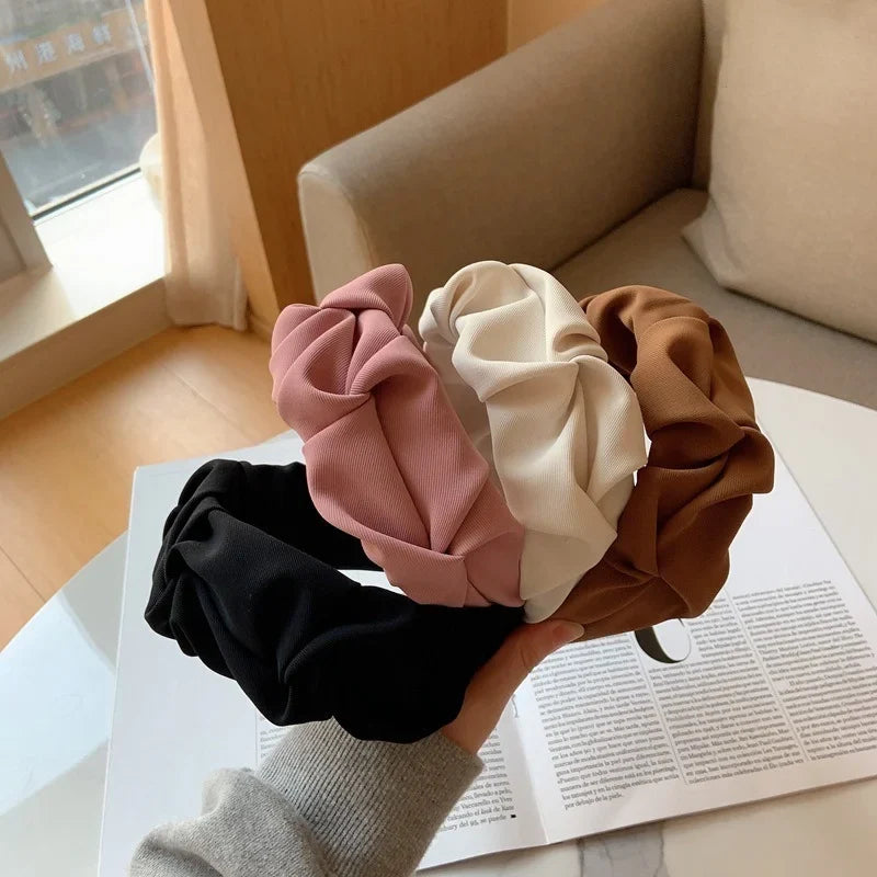 liwuka Satin Wide Hairband Hair Hoop Bow Hair Band Headbands Women Head Band Headdress Ladies Hair Accessories Girl Headwear Tiara