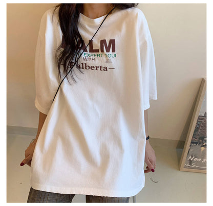 liwuka Women Summer Casual T-shirts New  Fashion Korean Style Streetwear Harajuku T shirt Female Loose Cotton Tops Tees