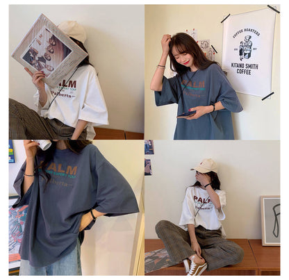 liwuka Women Summer Casual T-shirts New  Fashion Korean Style Streetwear Harajuku T shirt Female Loose Cotton Tops Tees