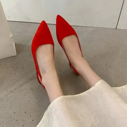 liwuka Women's Shoes 2024 New Slingbacks Women's High Heels Classics Fashion Sexy Dress Pumps Women Pointed Toe Solid Color Shoes Women