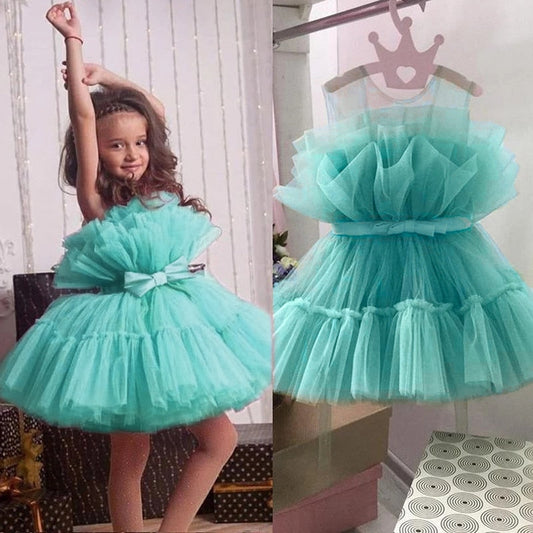 liwuka  Baby Clothes for Girls Toddler Kids Wedding Princess Gown Girl Elegant Birthday Dress Tulle Bridesmaid Evening Party Dresses