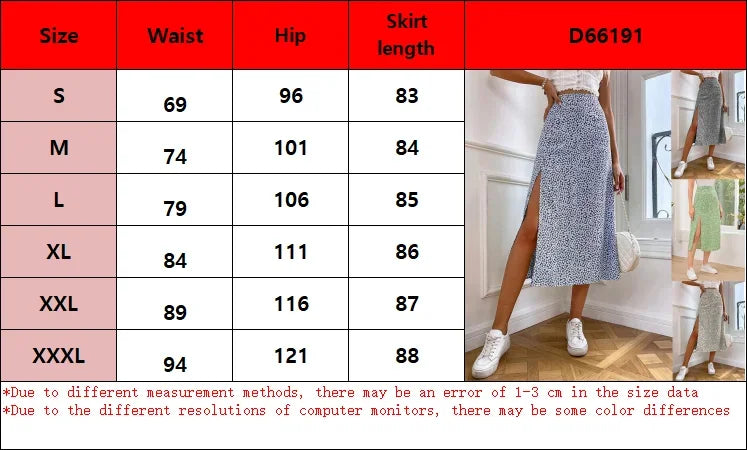 liwuka 2024 New Summer Women's Floral Skirt Split A-line Wrap Hip Skirt Summer Dress