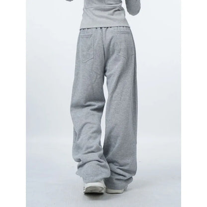 liwuka Oversized Grey Women Sweatpants Korean Fashion Jogging Basic Straight Baggy Sport Pants Casual Trousers Summer Hip Hop