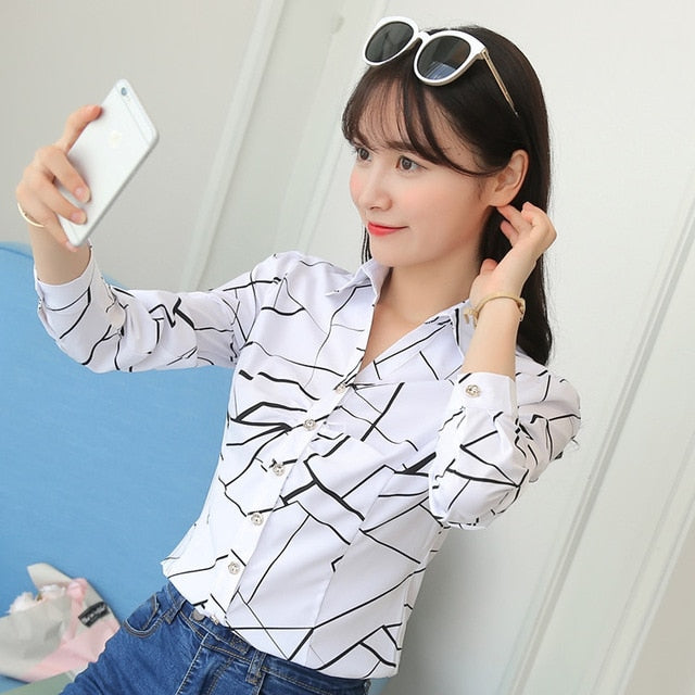 Women Tops And Blouses Office Lady Blouse Slim Shirts Women Blouses Plus Size Tops Casual Shirt Female Blusas