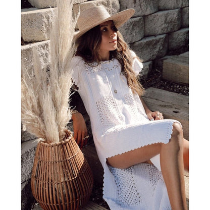 Knitted Beach Dress Beach Cover up Crochet Tunic Beach Pareo Beach Praia Cover Salida de Playa Beachwear Cover up