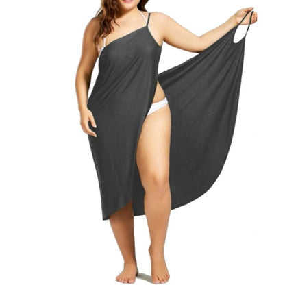 Women Beach Dress Sexy Sling Beach Wear Deep V Neck Dress Sarong Bikini Cover-Ups Wrap Pareo Towel Flower Open-Back Hot Selling