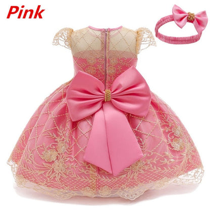 Baby Girls Christmas Dress 3 6 9 12 18 24 Months Toddler Newborn Lace Princess Dress 1 Year Old Birthday Party New Year Costume