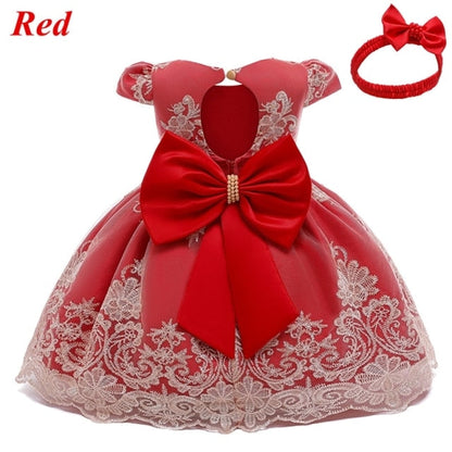 Baby Girls Christmas Dress 3 6 9 12 18 24 Months Toddler Newborn Lace Princess Dress 1 Year Old Birthday Party New Year Costume