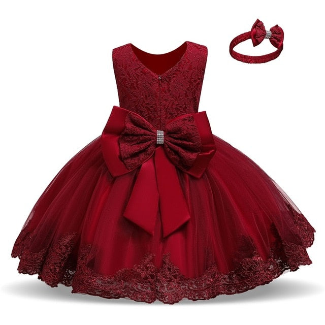 Baby Girls Christmas Dress 3 6 9 12 18 24 Months Toddler Newborn Lace Princess Dress 1 Year Old Birthday Party New Year Costume