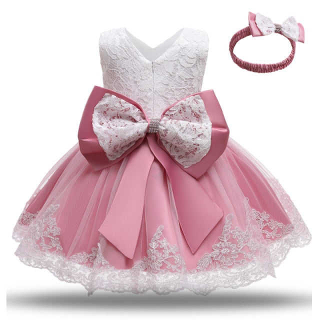 Baby Girls Christmas Dress 3 6 9 12 18 24 Months Toddler Newborn Lace Princess Dress 1 Year Old Birthday Party New Year Costume