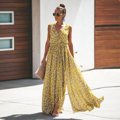 liwuka Jastie Women Summer Dress Floral Print Maxi Dresses Bohemian Hippie Beach Long Dress Women's Clothing  vestidos de verano