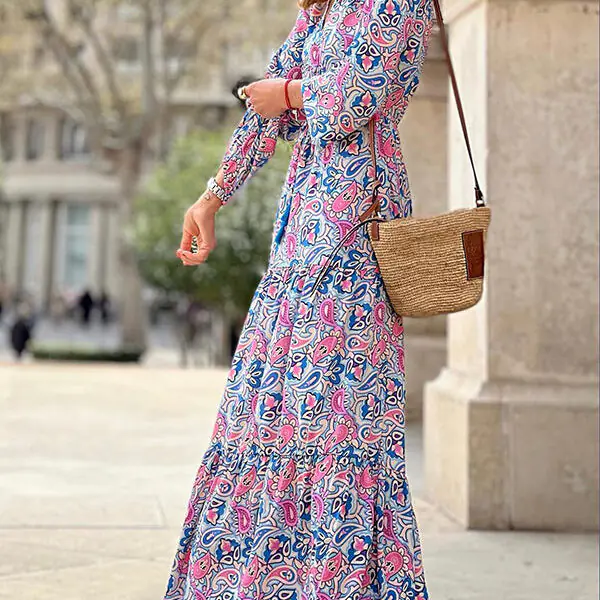Infinite Days Paisley Print Maxi Dress