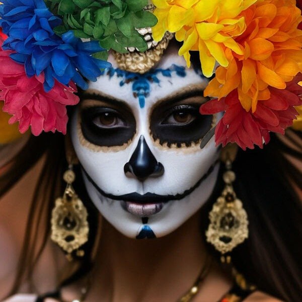 Halloween Flower Skull Headband