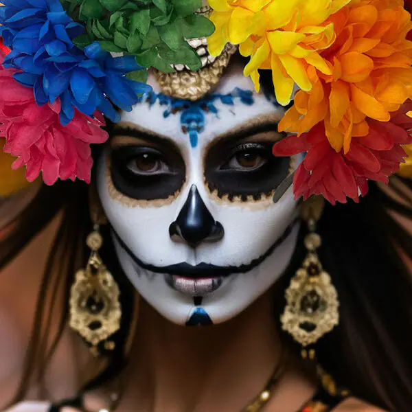 Halloween Flower Skull Headband