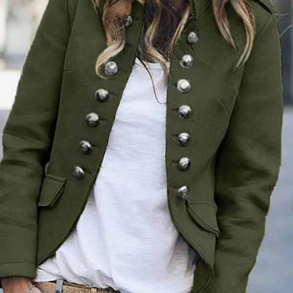 Casual Buttons Design Long Sleeve Coat(3 Colors Extra Offer)