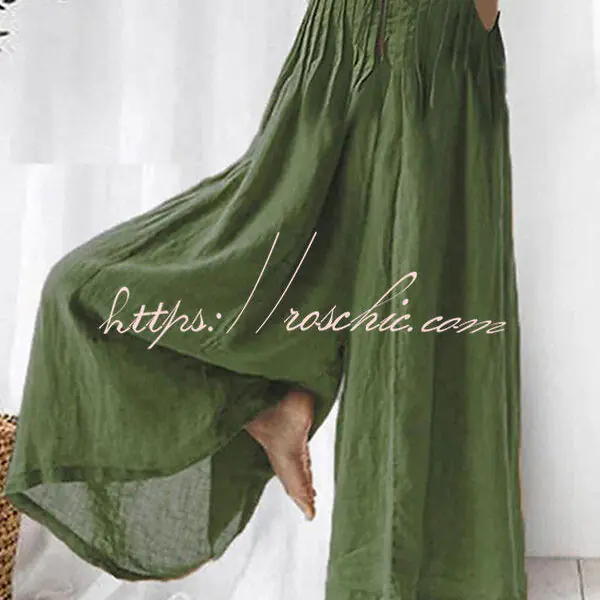 Salma Linen Blend Sleeveless Cutout Ruched Detail Wide Leg Jumpsuit