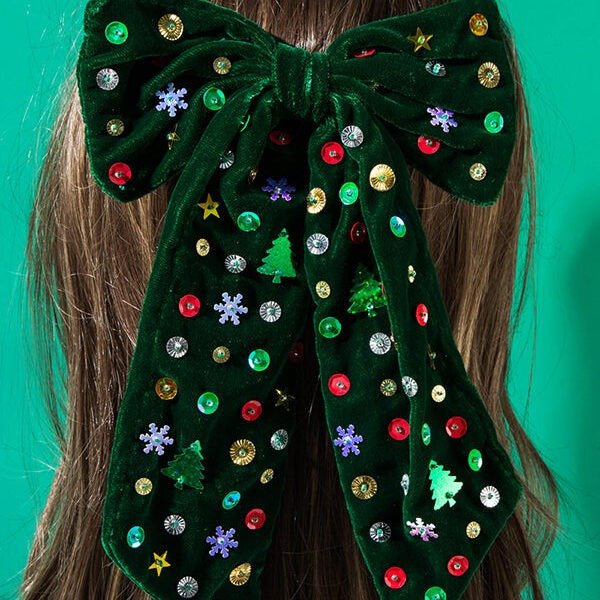 Christmas Velvet Snowflake Christmas Tree Ornament Headdress