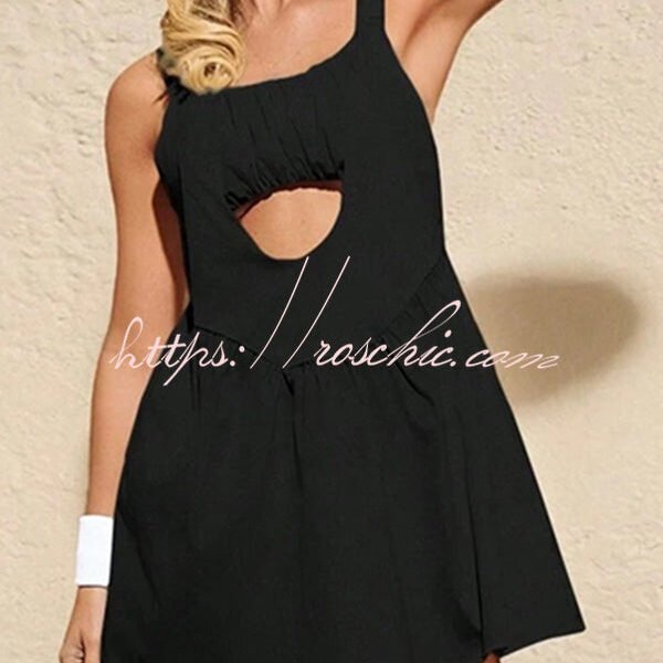 Linen Blend Summer Sporty Sleeveless Backless Mini Dress