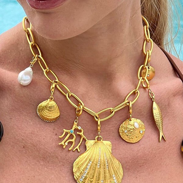 Summer Beach Style Shell Pearl Necklace