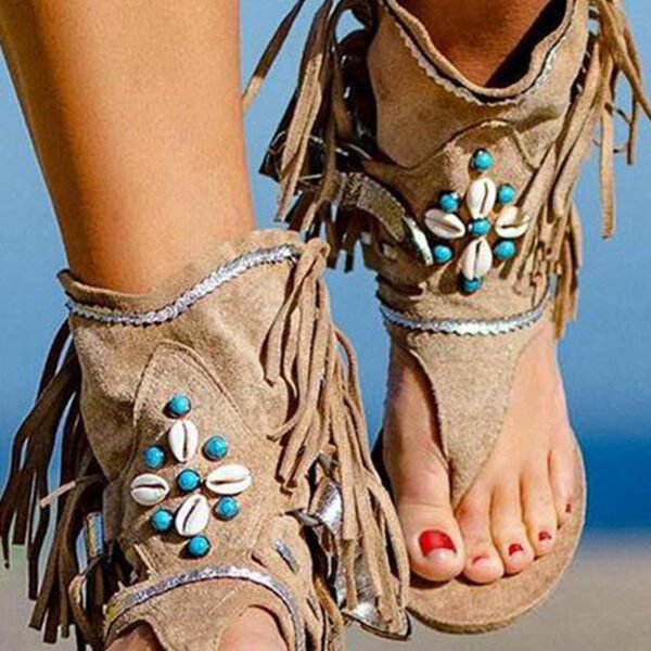 Retro Casual Tassel Roman Beach Women's Shoes
