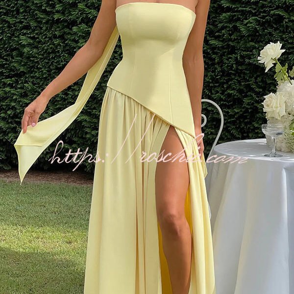 Elegant Off Shopulder Chiffon Pleated Hem Scarf Slit Maxi Dress