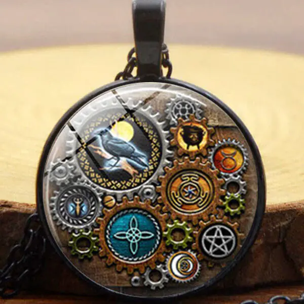 Steampunk Mechanical Time Gem Necklace