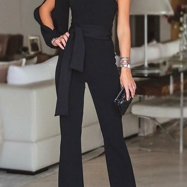 One-shoulder Party Fashionable Jumpsuit