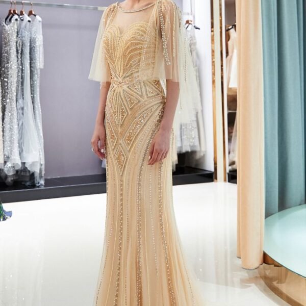 MAXINE Mermaid Sweetheart Illusion Neckline Sequins Beading Evening Dresses