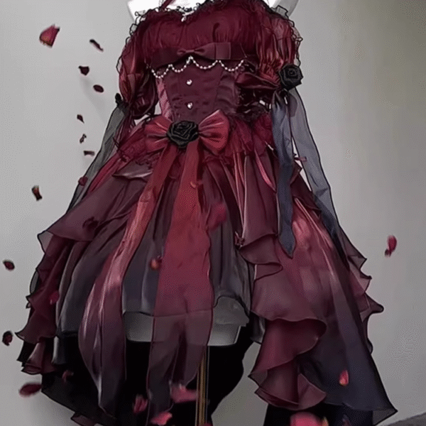 Chic High Low Halter Burgundy Organza Party Dresses Birthday Outfits SD448