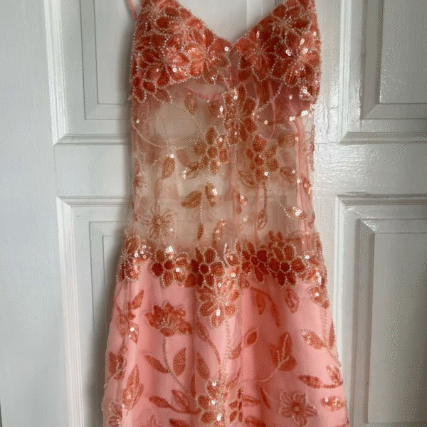 Pretty Spaghetti Straps Pink Sequin Grade Homecoming Dress Short Birthday Outfits Cocktail Dress S348