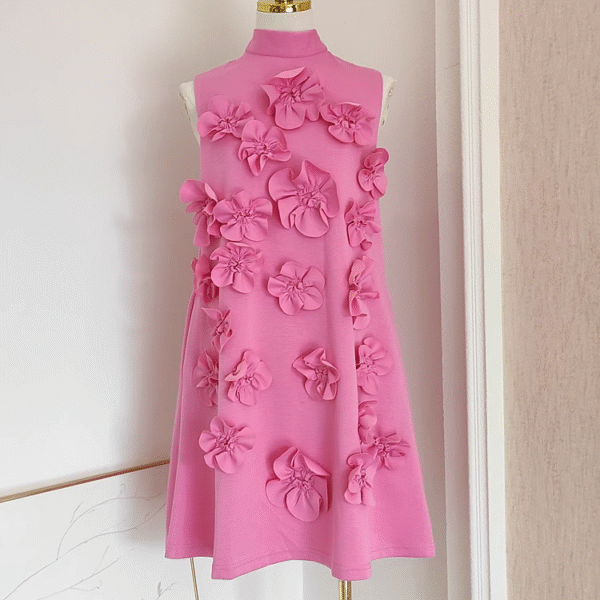 Cute A line High Neckline Pink Satin Short Homecoming Dresses Birthday Outfits SD368