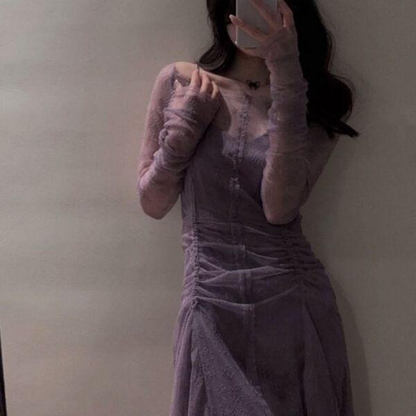Sexy Sheath Off The Shoulder Grape Lace Beach Dress Women's Vacation Dresses Birthday Dress SD1179