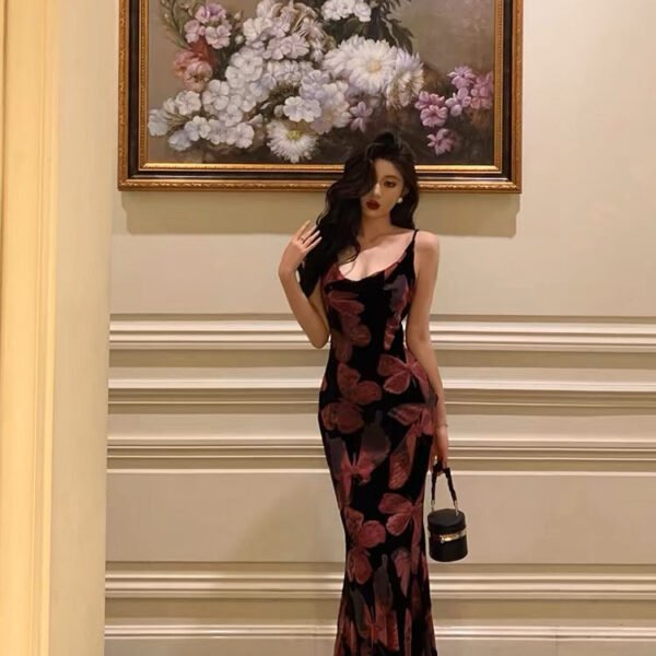 Gorgeous Mermaid Spaghetti Straps Pink Date Night Dress Long Prom Dresses Birthday Outfits SD1047