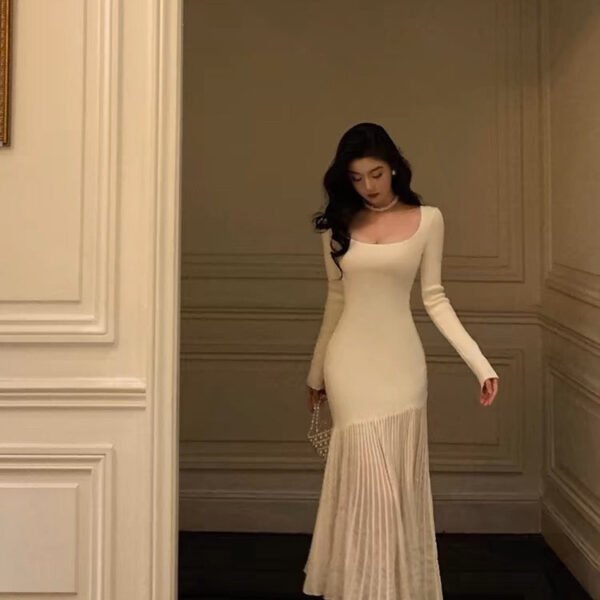 Classy Mermaid U Neckline Prom Dresses Birthday Outfits Evening Gown SD1060