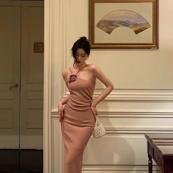 Gorgeous Sheath Straps Pink Date Night Party Dress Prom Dresses Birthday Outfits SD1071