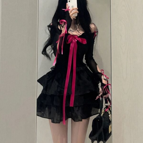 Chic A line Spaghetti Straps Black Homecoming Dresses Birthday Dress Birthday Outfits SD1184