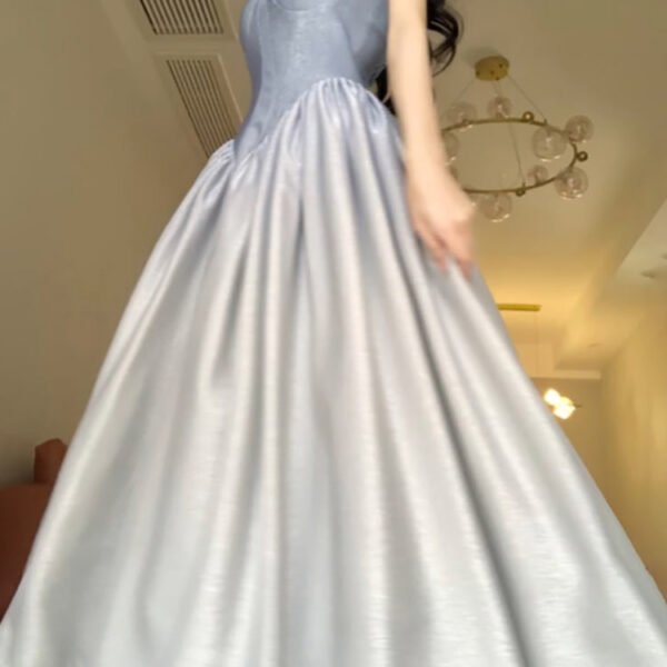 Vintage A line Spaghetti Straps Long Birthday Dresses Prom Dress Birthday Outfits SD1186