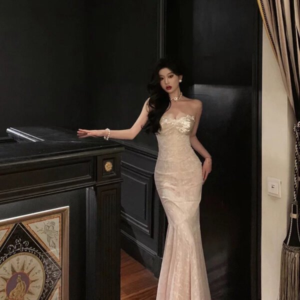Sexy Sheath Sweetheart Sequin Lace Long Prom Dresses Evening Dress SD419